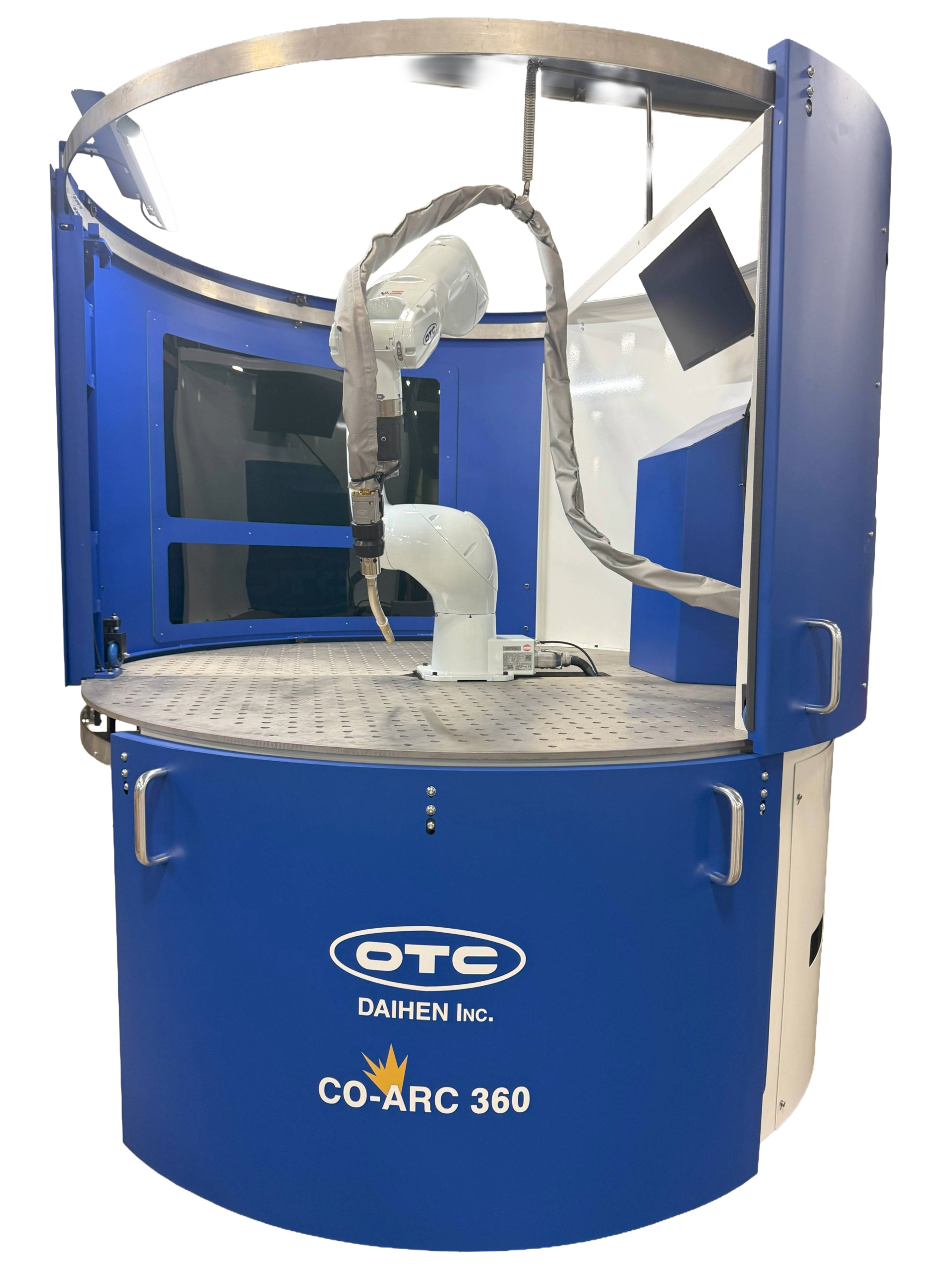 co arc 360 in blue color with a cobot